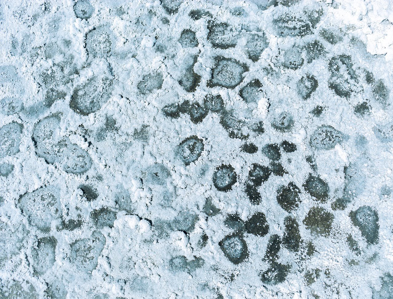 Abstract view of winter texture resembling frost patterns, captured in Arequipa, Peru.